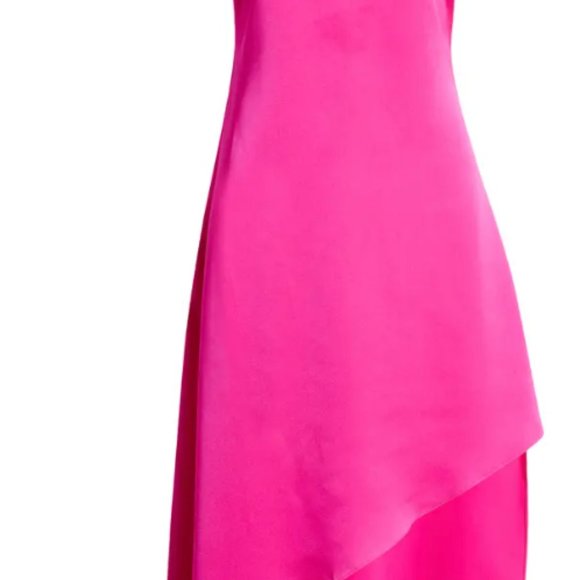ADELYN RAE PINK NANCI STRAPPY ASYMMETRICAL CREPE DRESS - Picture 8 of 9